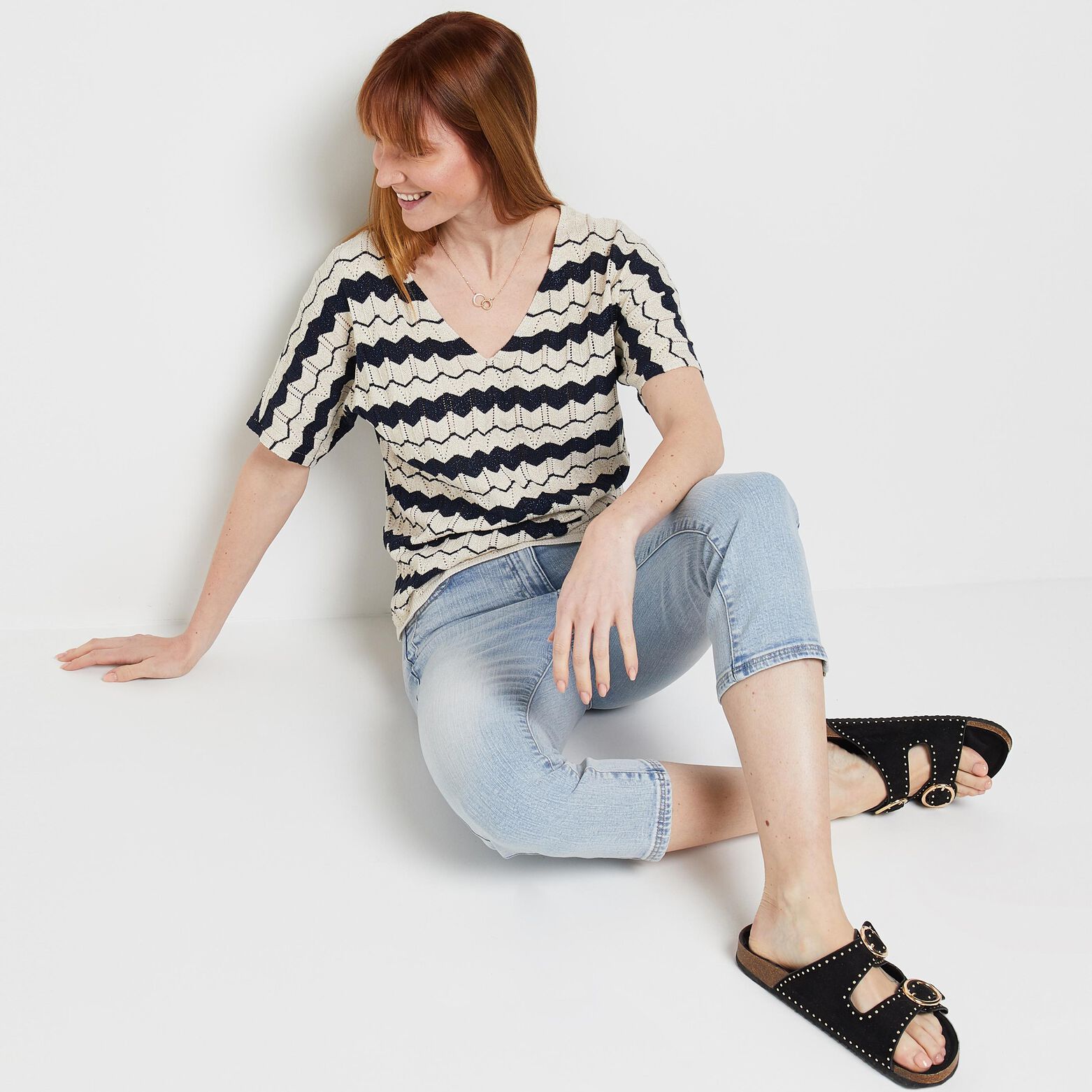 Pull ajouré femme