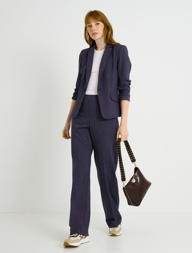 Blazer en maille capuche amovible femme