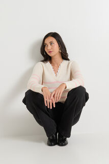Pull rayé femme