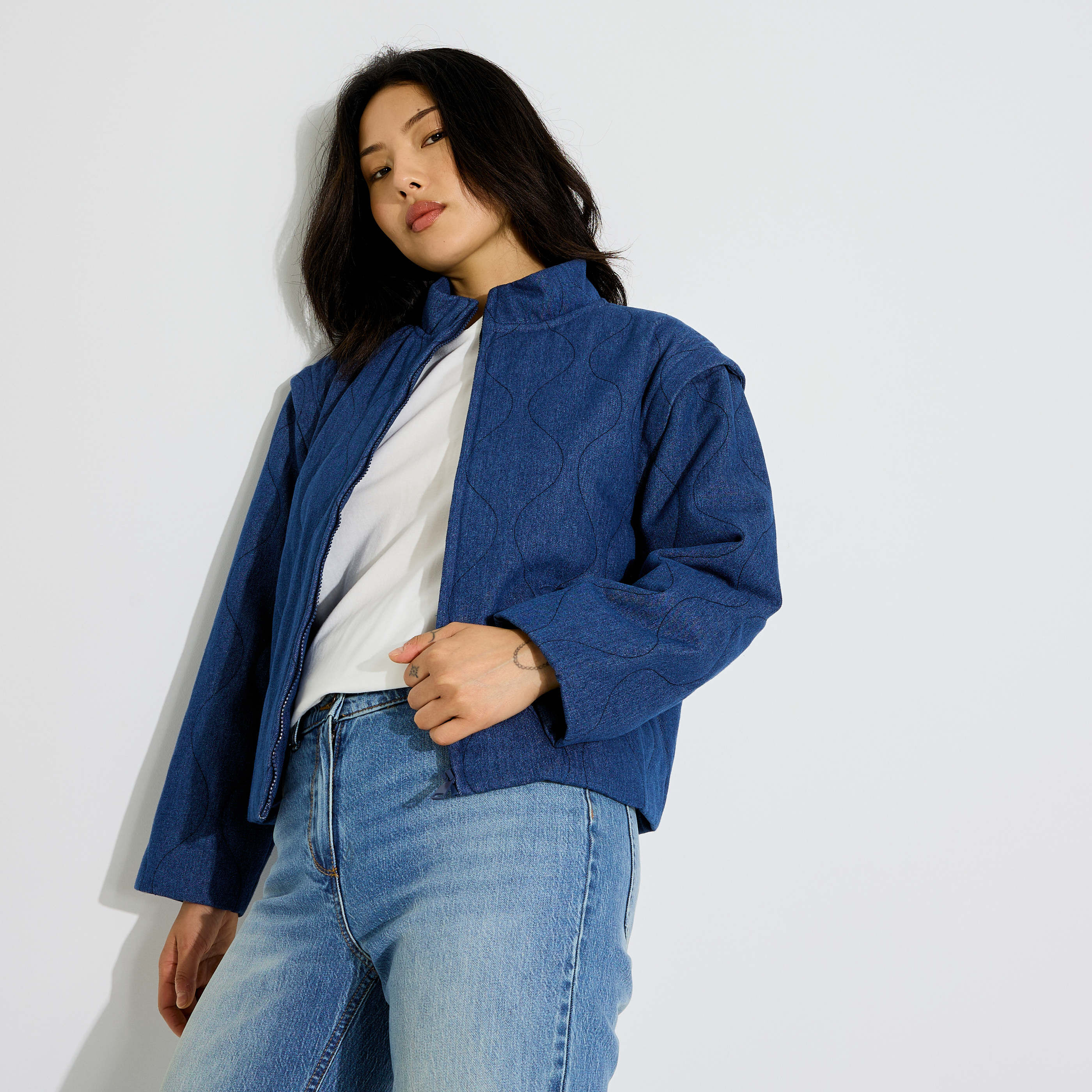 Blouson manches amovibles femme