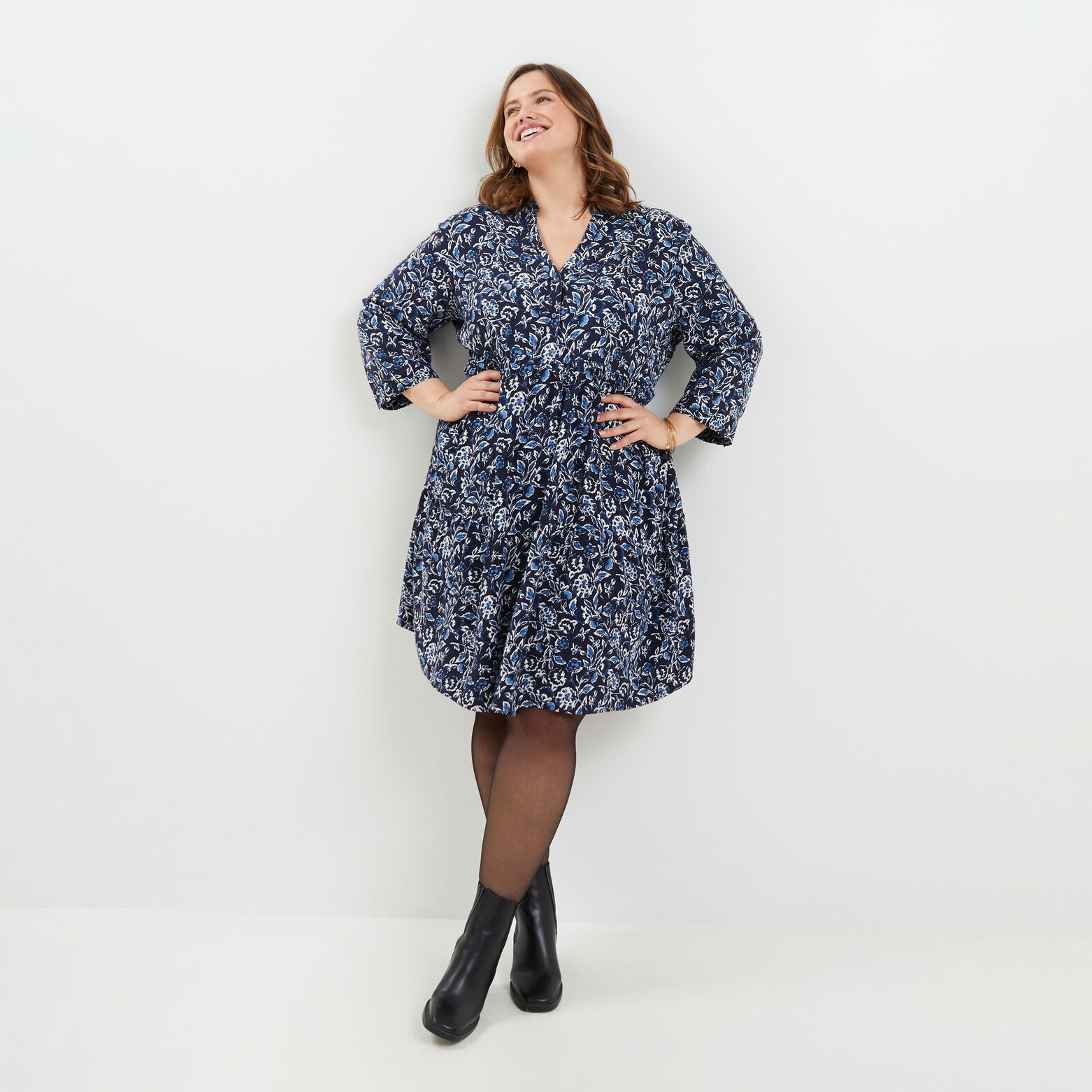 Robe fluide imprimée femme