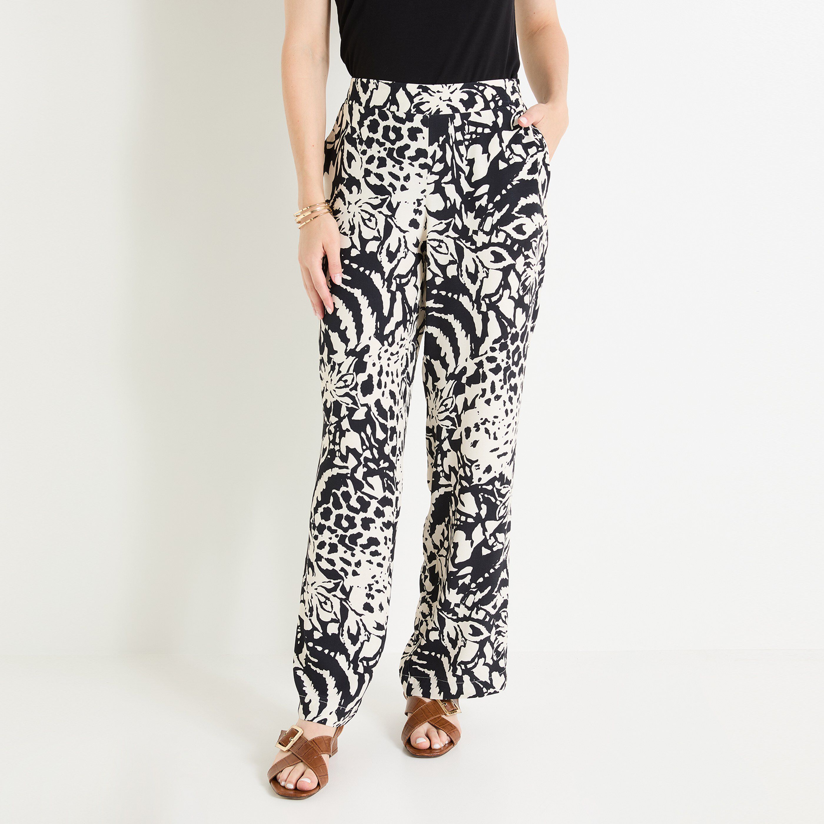Pantalon &eacute;lastique femme