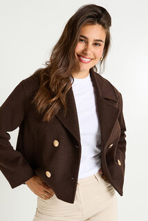 Caban court femme