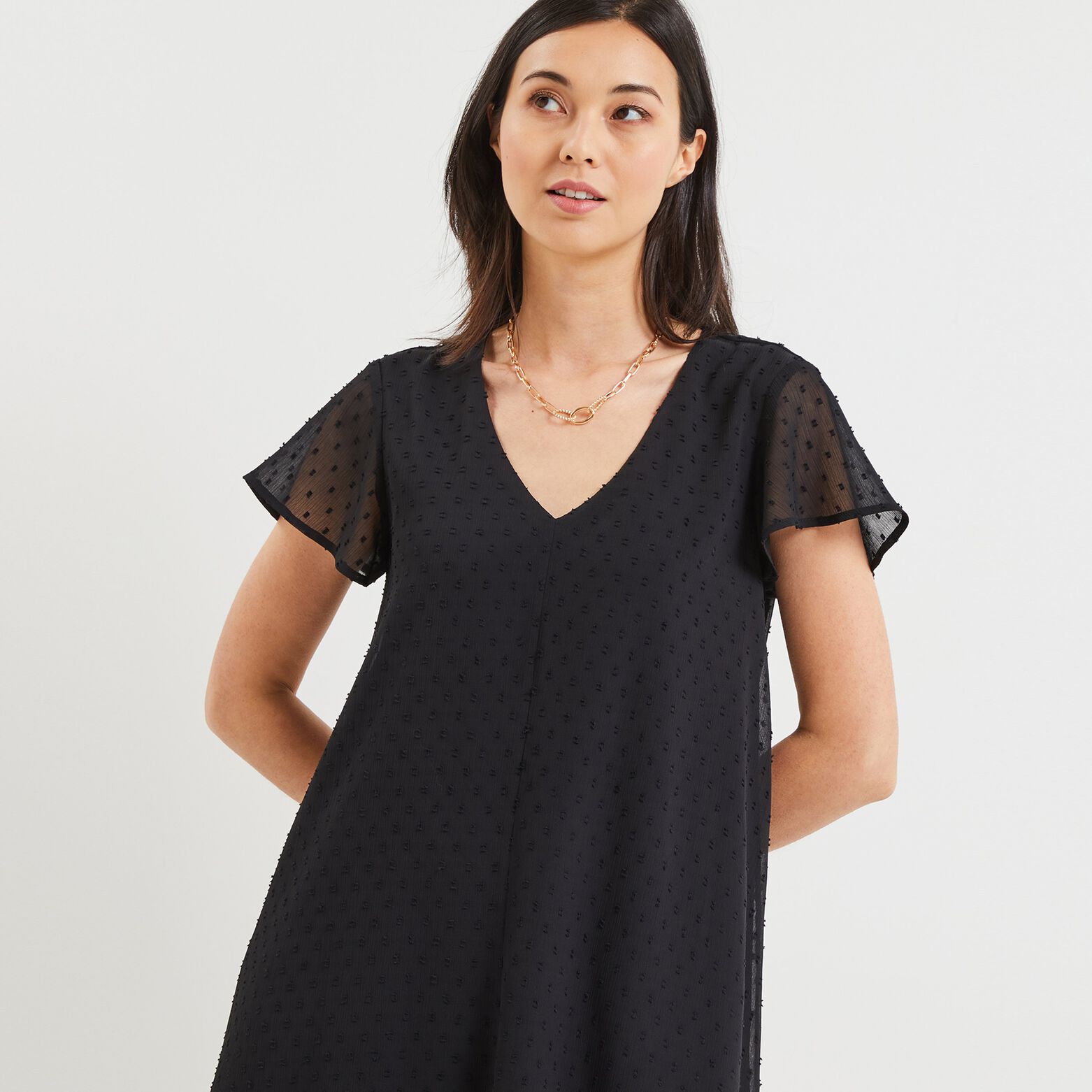 Robe plumetis femme