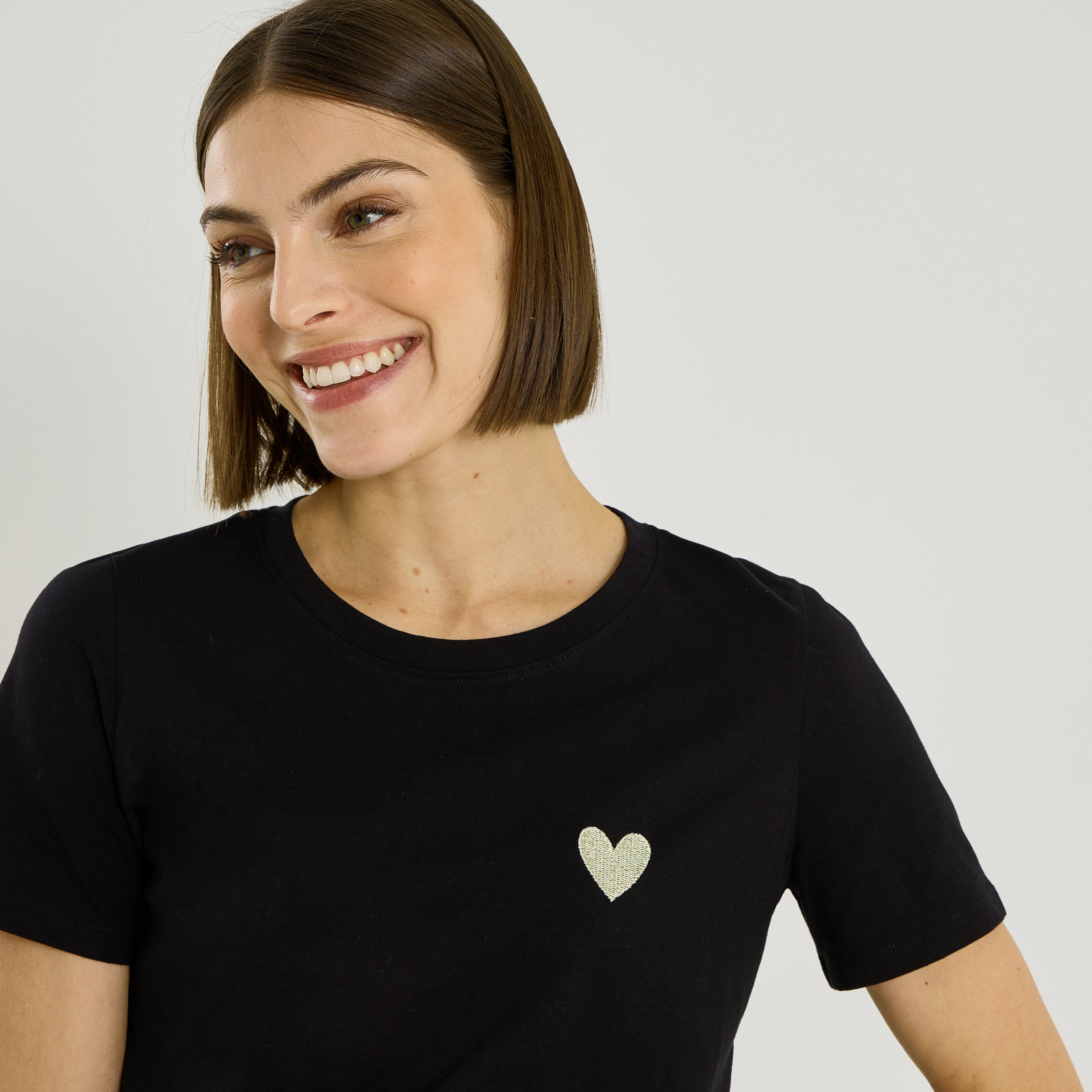 T-shirt col rond femme