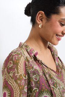 Blouse col V femme