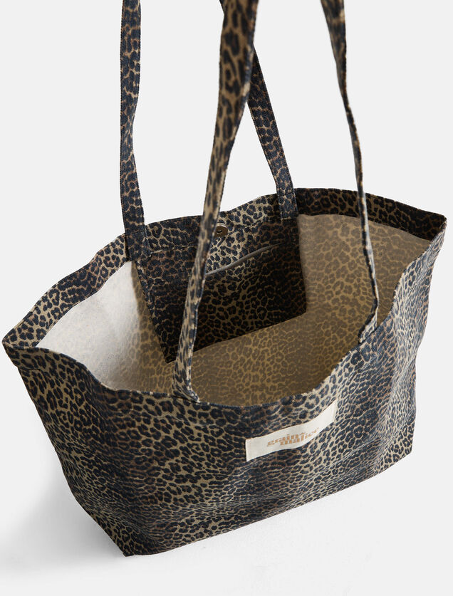 Tote bag imprimé léopard femme