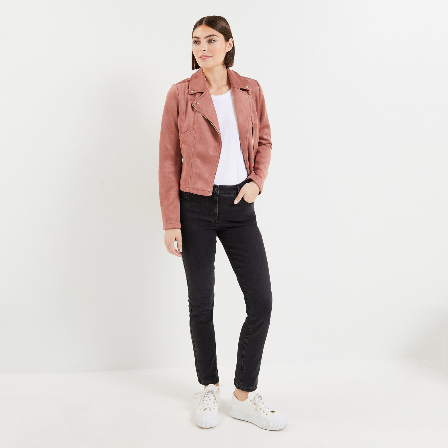 Blouson suedine femme