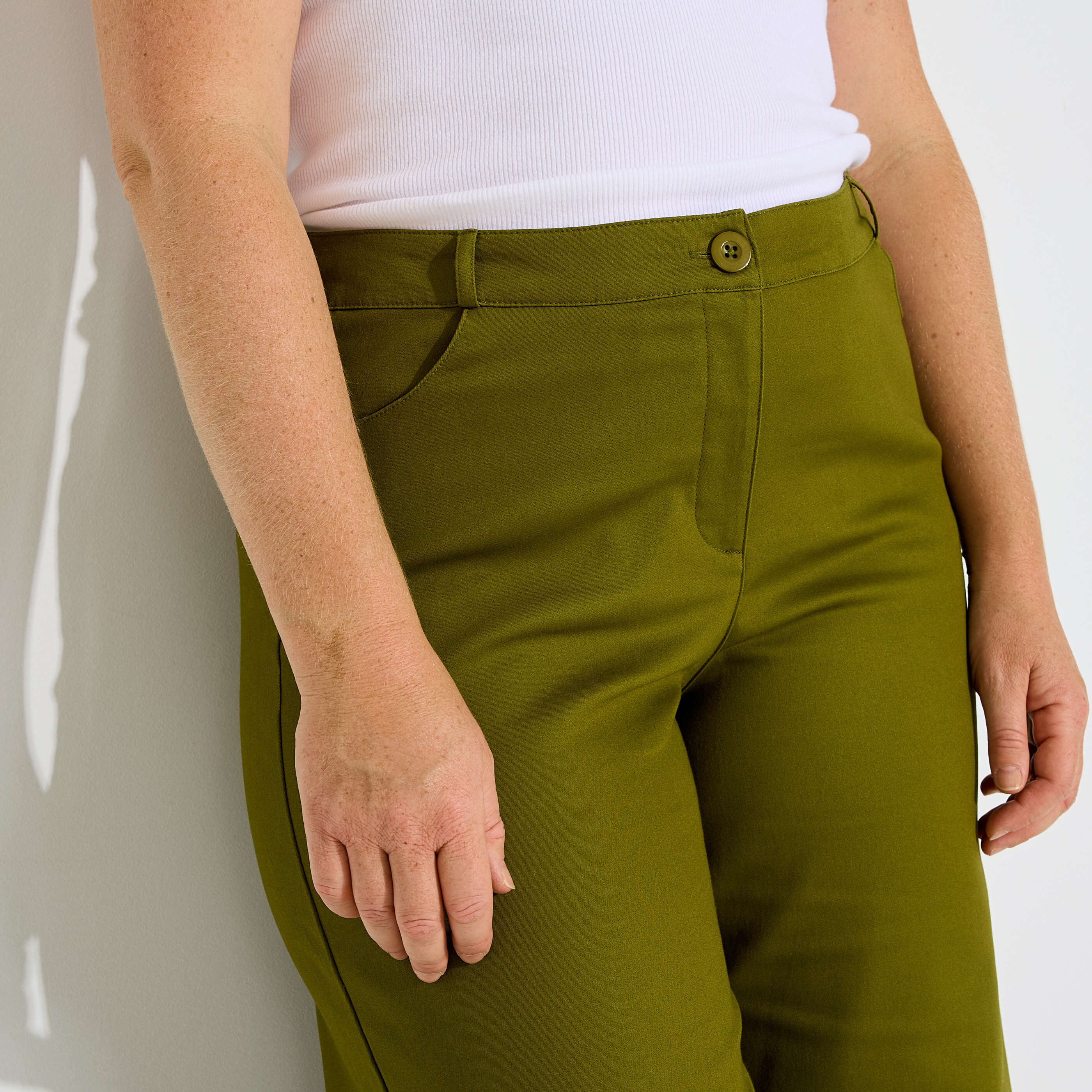 Pantalon structur&eacute; large femme