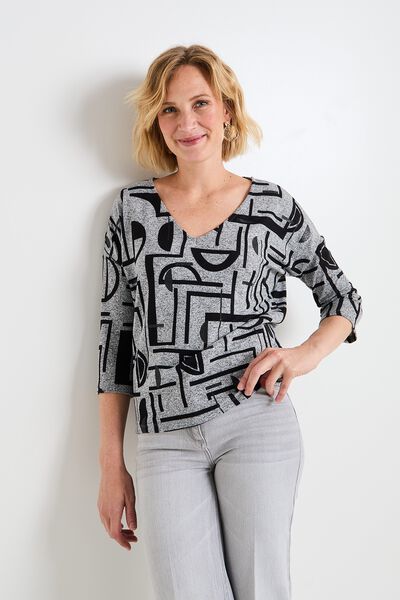 T-shirt col V femme