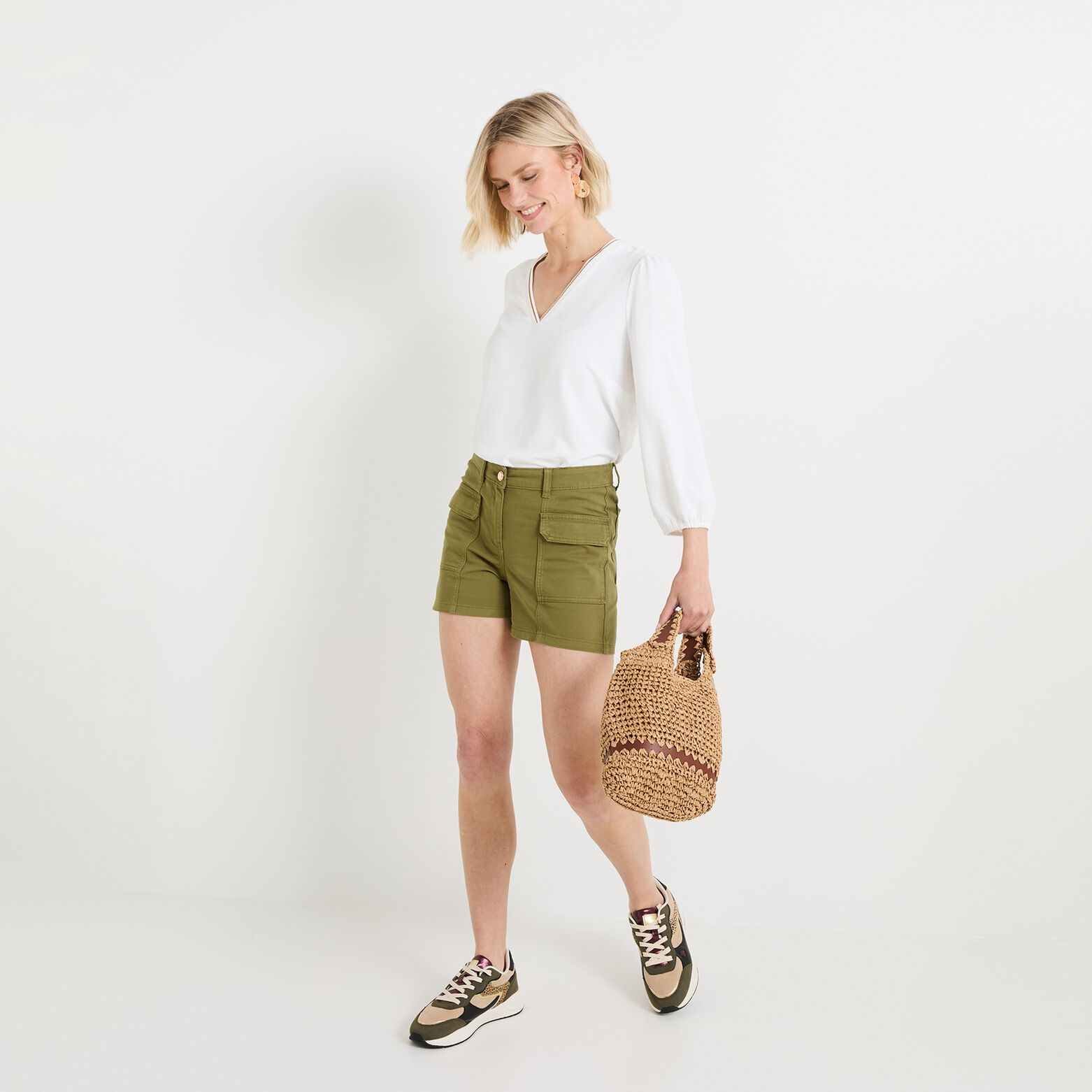 Short en denim femme