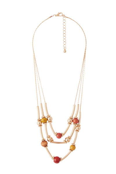 Collier 3 rangs perles 