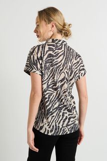 T-shirt col chemise femme