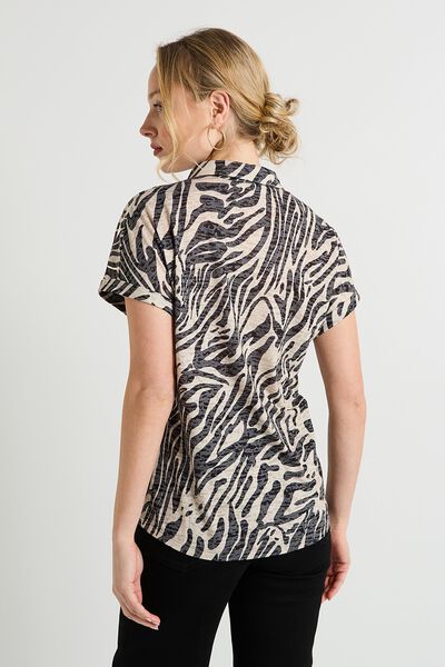 T-shirt col chemise femme
