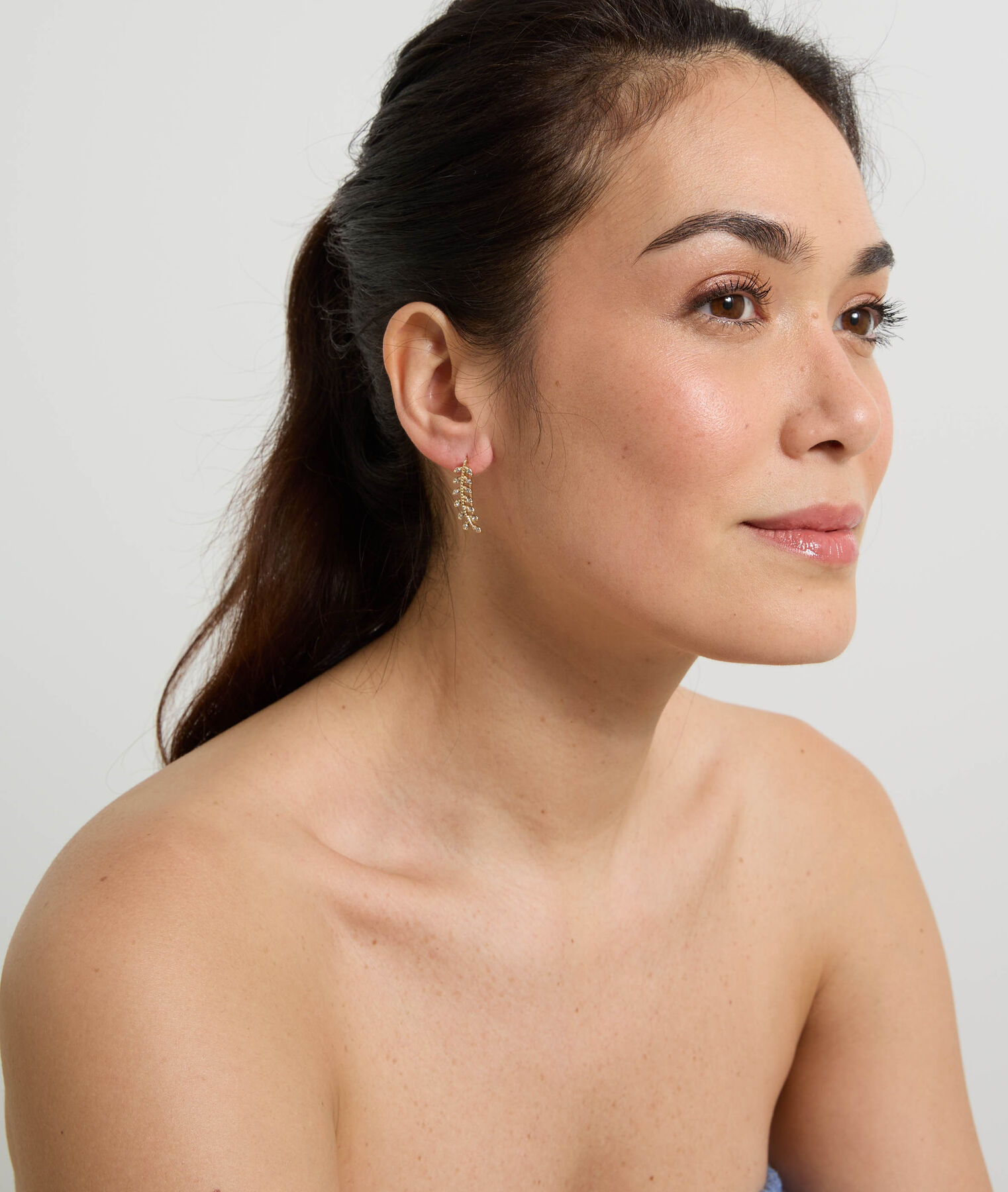 Boucles d'oreilles épis strassés