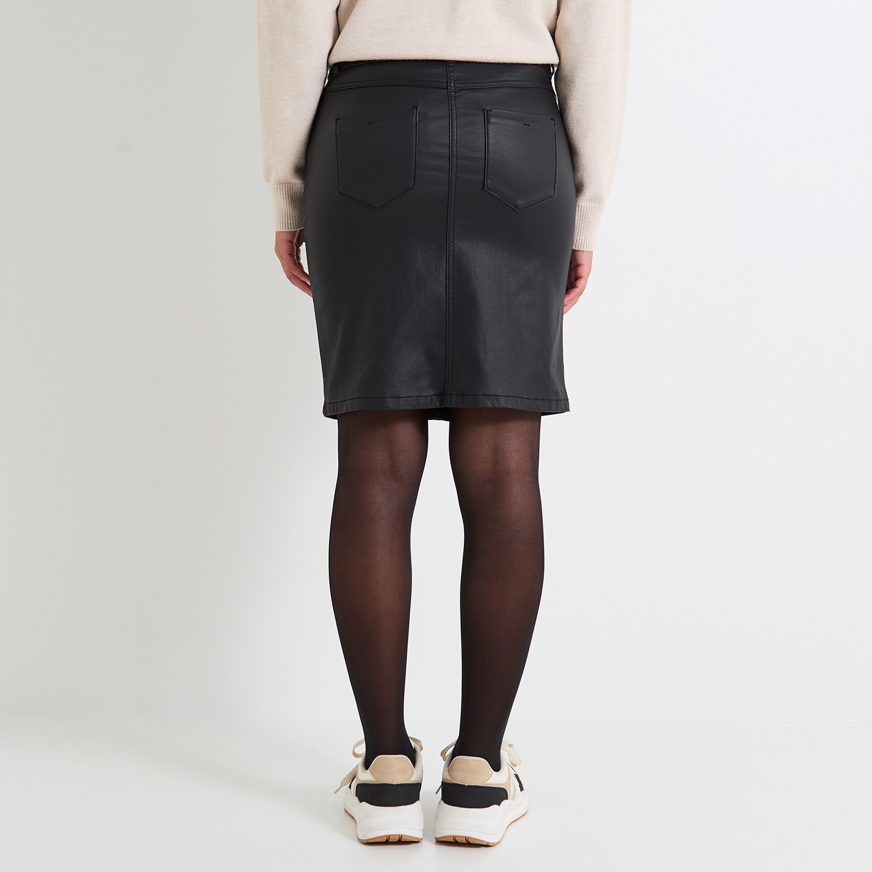 Jupe droite femme NOIR Graindemalice
