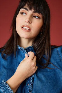Blouse en denim femme