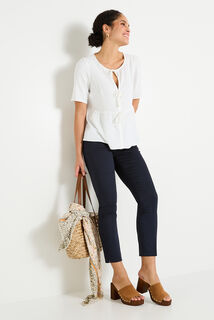 Pantalon tall raccourci femme
