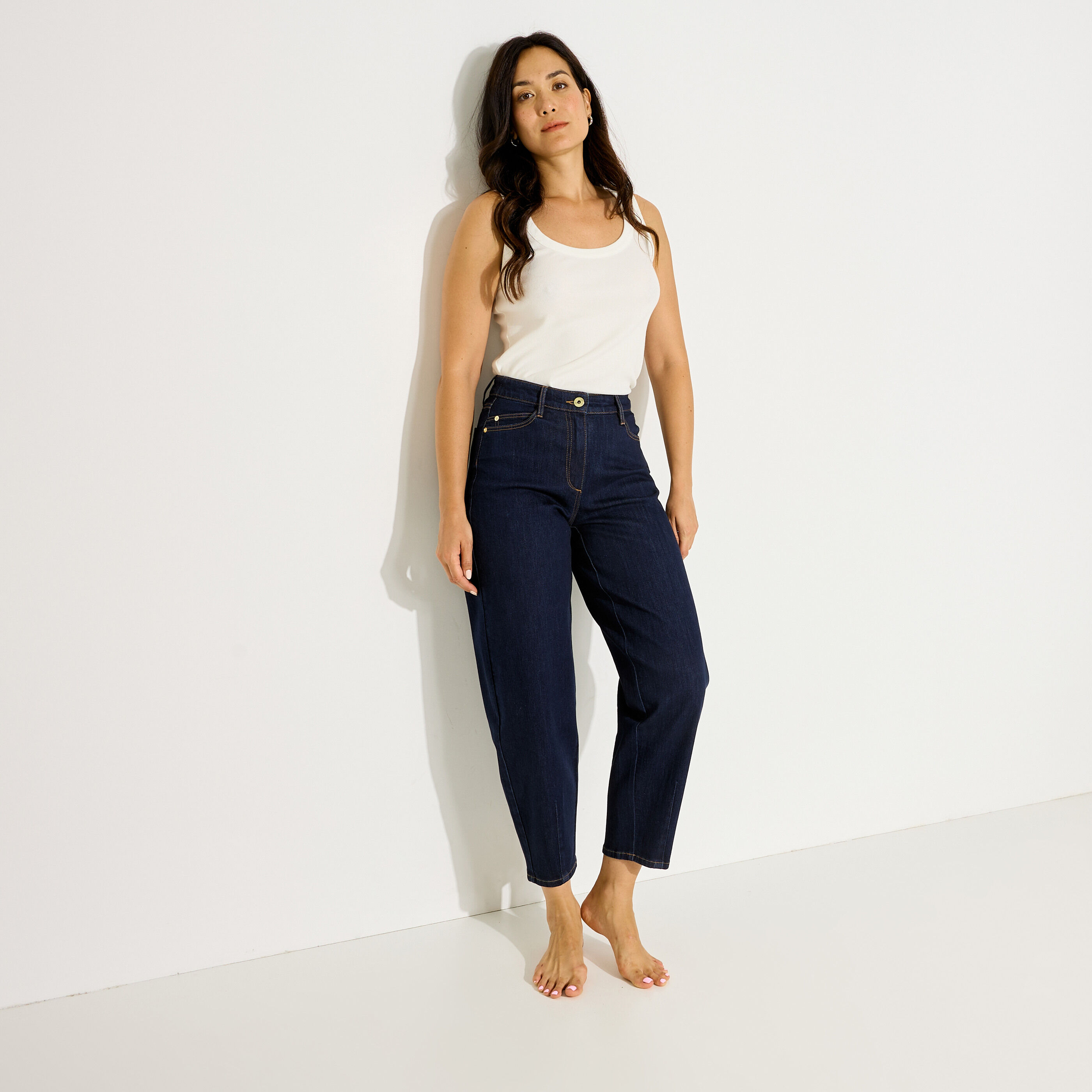 Jean barrel raccourci BERLIN BL02 femme