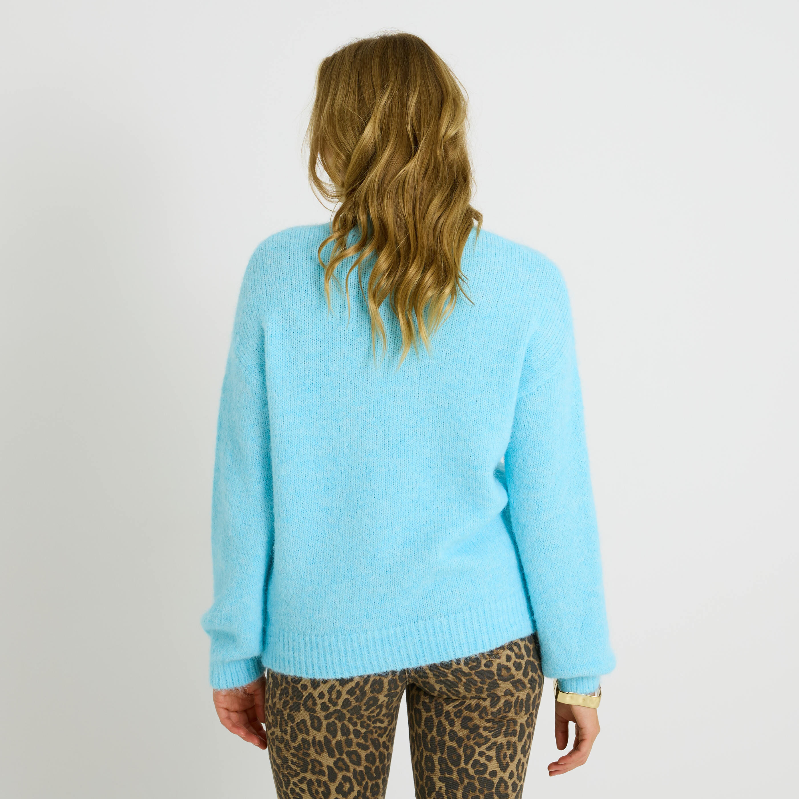 Pull col montant femme