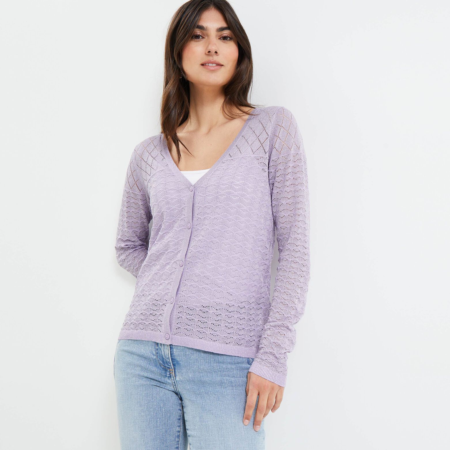 Gilet ajouré femme