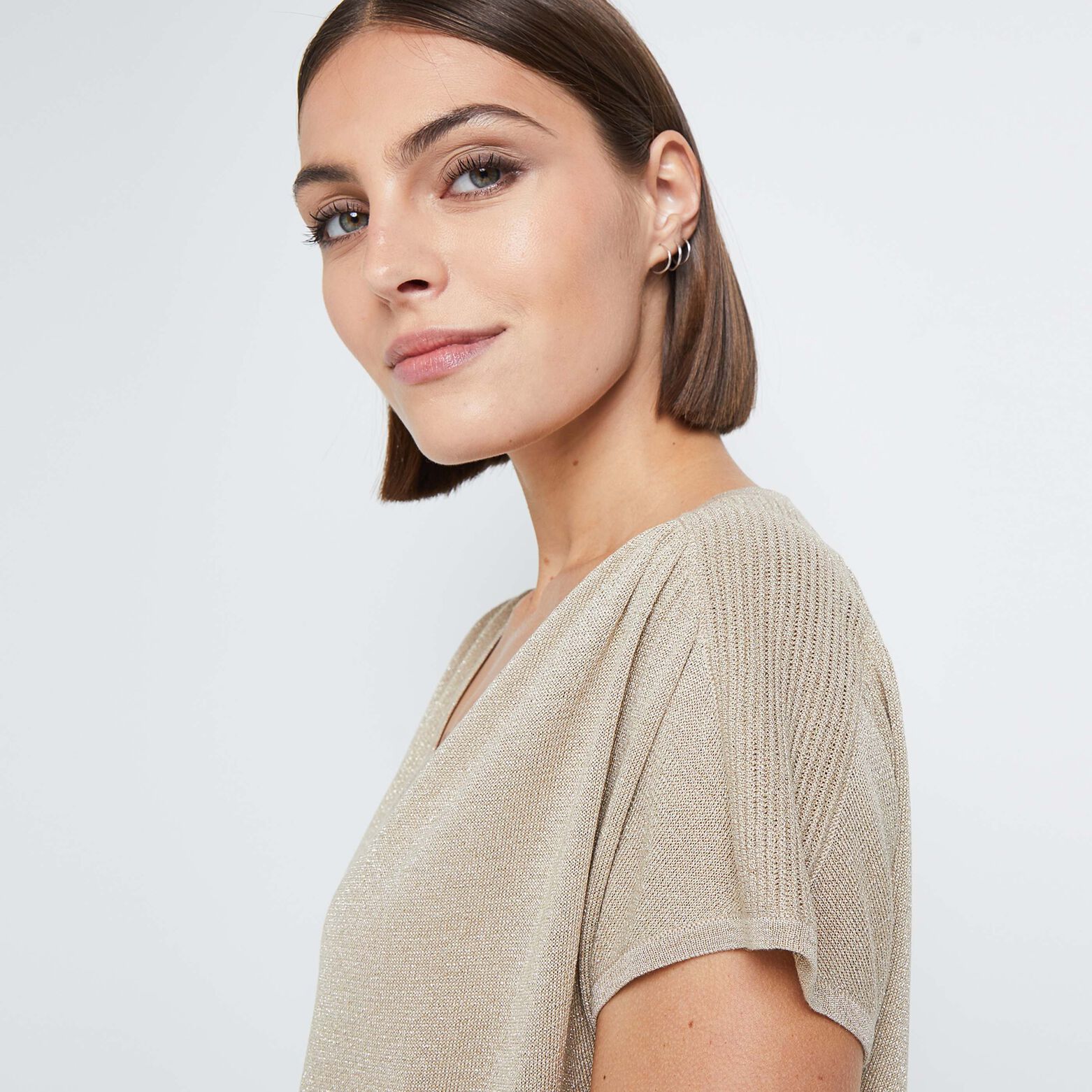 Pull manches courtes femme