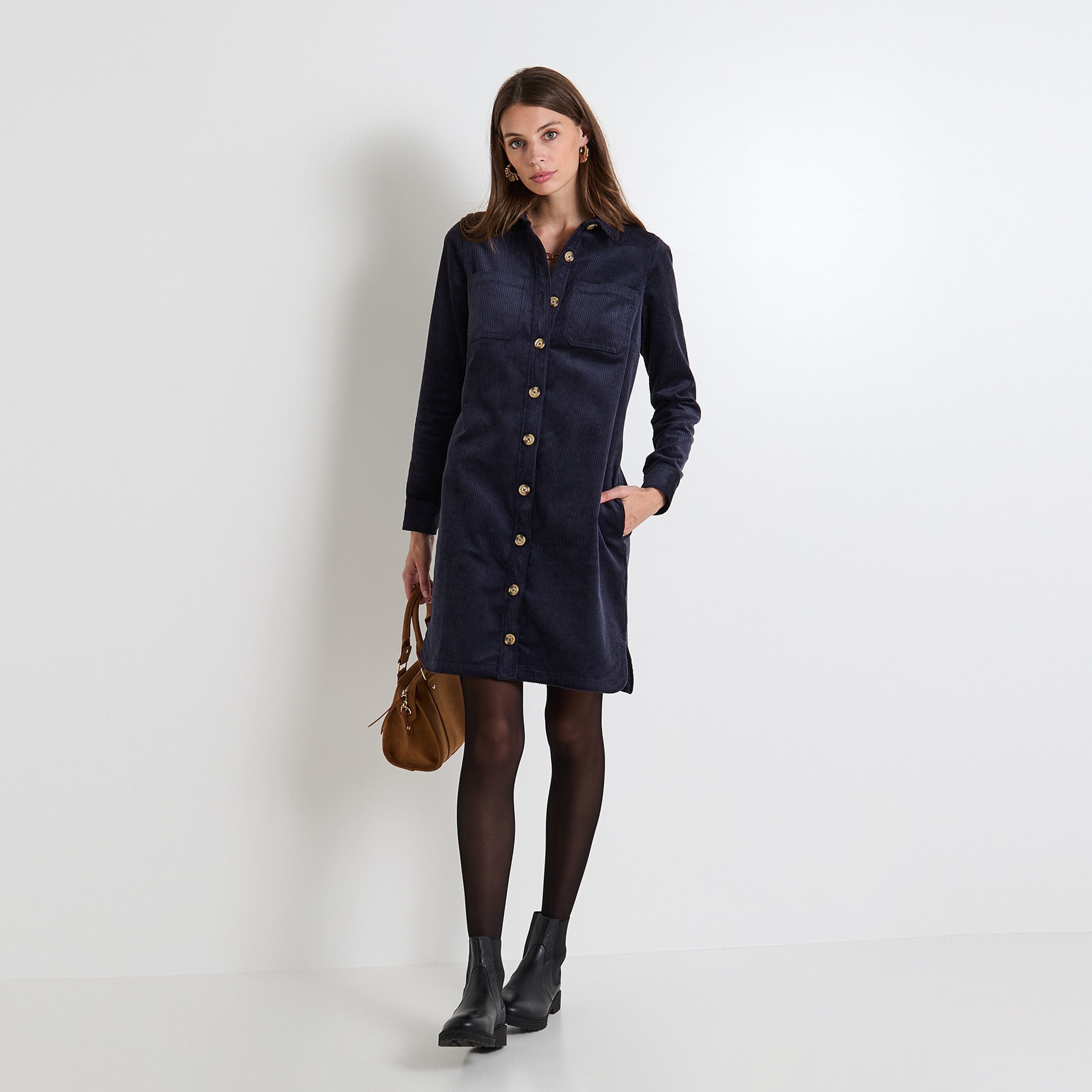 Robe velours femme