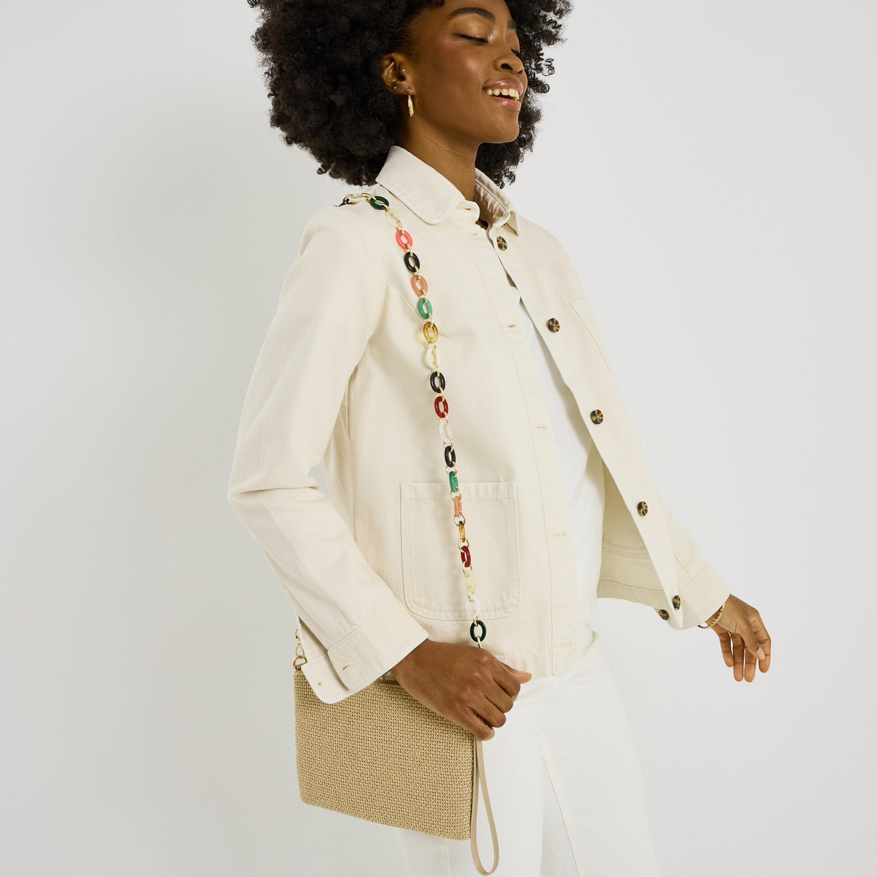 Sac pochette cha&icirc;ne fantaisie femme