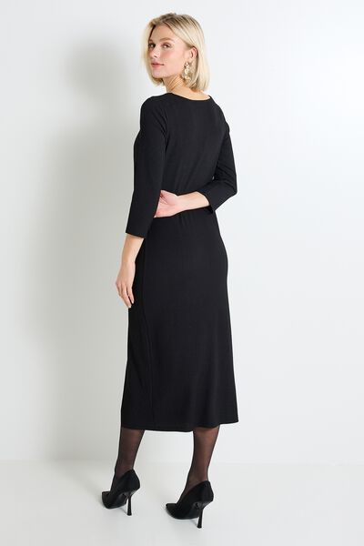 Robe longue drapée femme