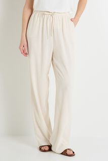 Pantalon large en lin mélangé femme