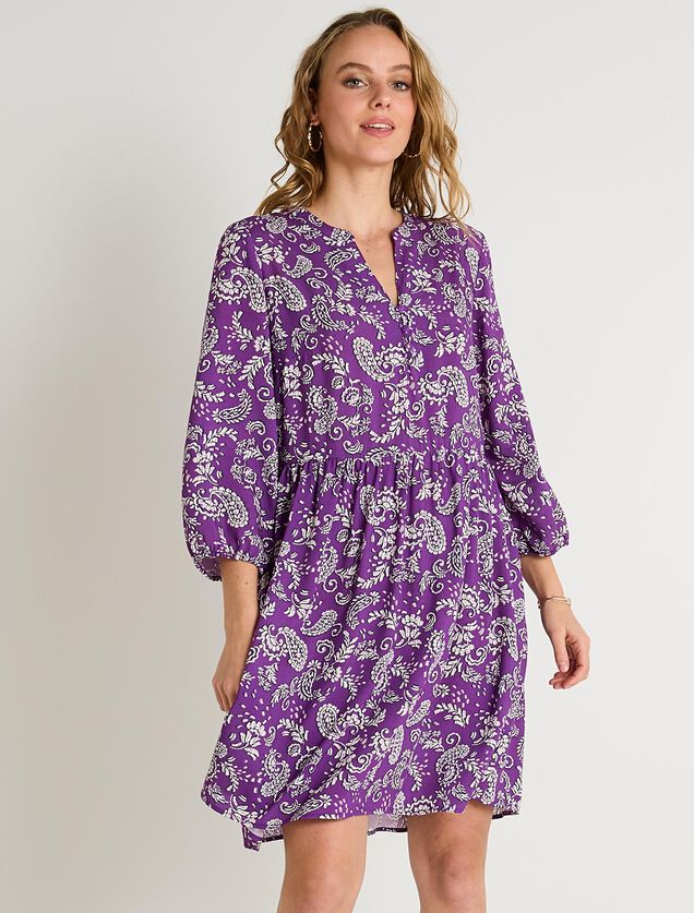 Robe fluide imprimée femme
