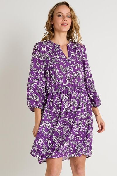 Robe fluide imprimée femme
