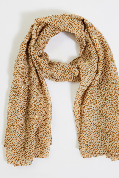 Foulard motif léopard femme