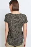 T-shirt imprimé col V femme
