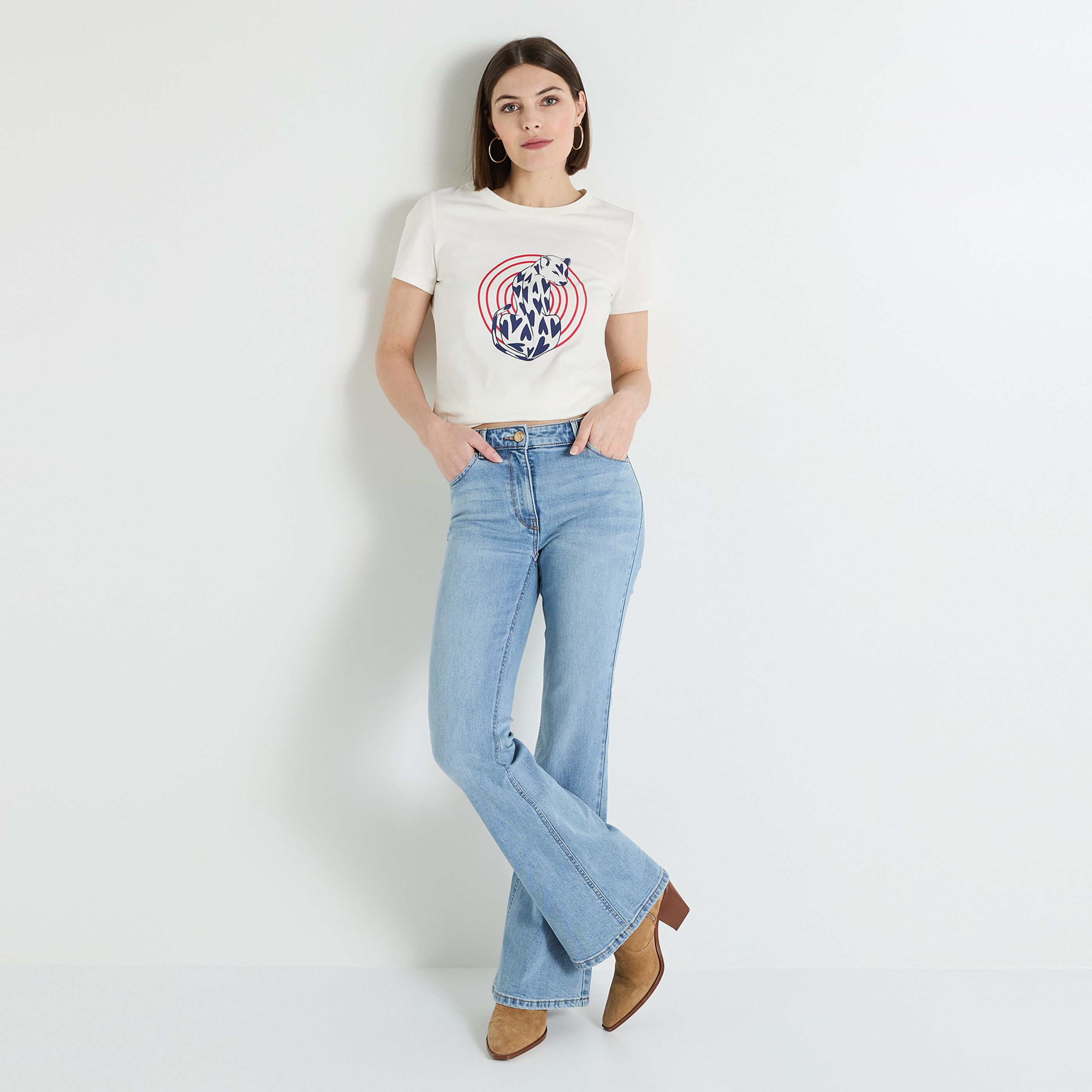 T-shirt col rond femme