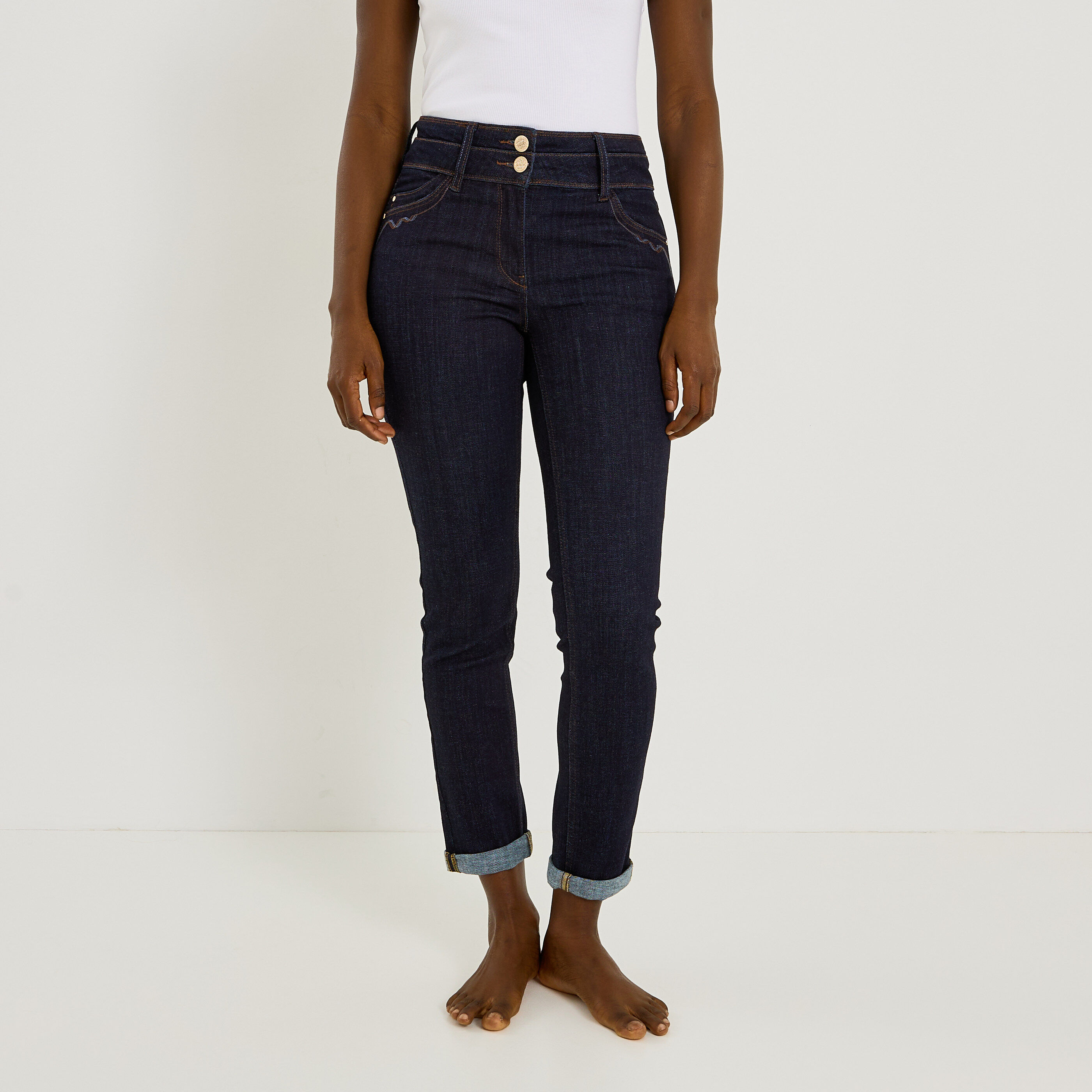 Jean tapered raccourci HANOI R02 femme