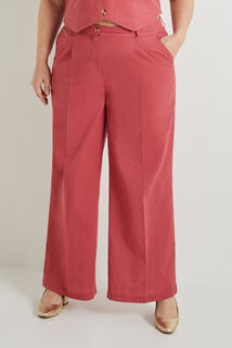 Pantalon large à pinces femme