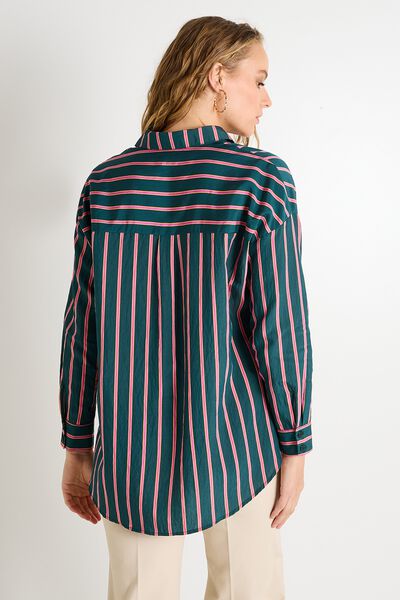 Chemise à rayures femme