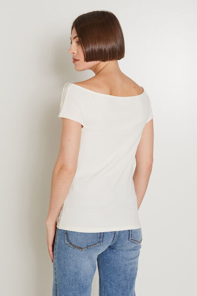 Tshirt large encolure femme
