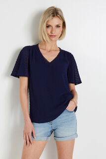 Blouse plumetis femme