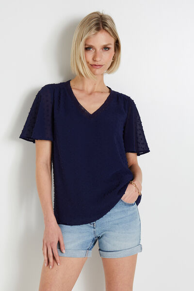 Blouse plumetis femme