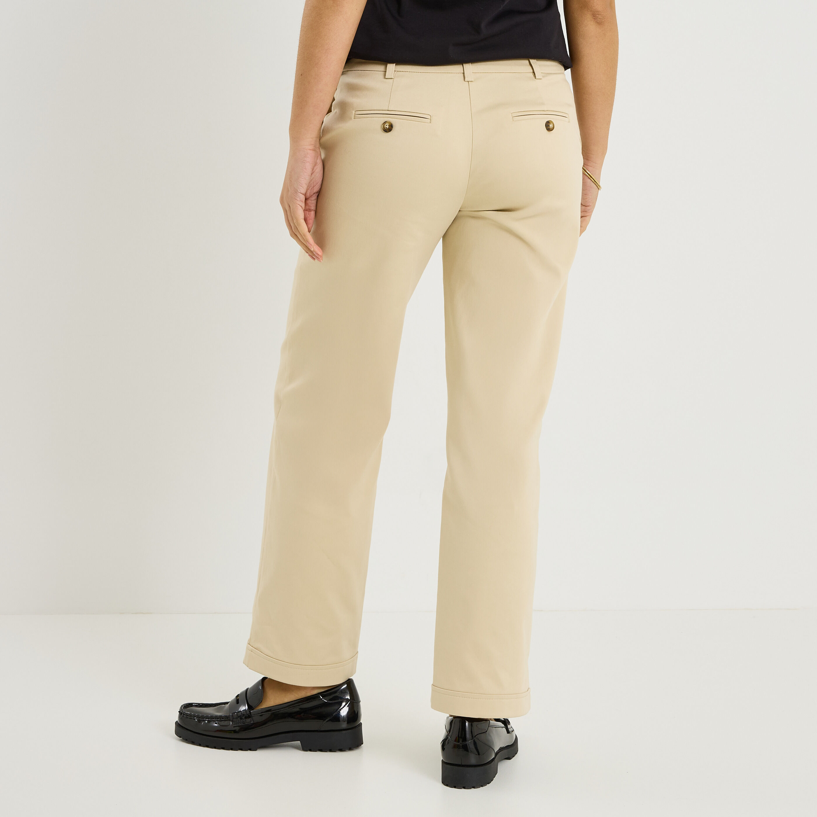 Pantalon large poches italiennes femme