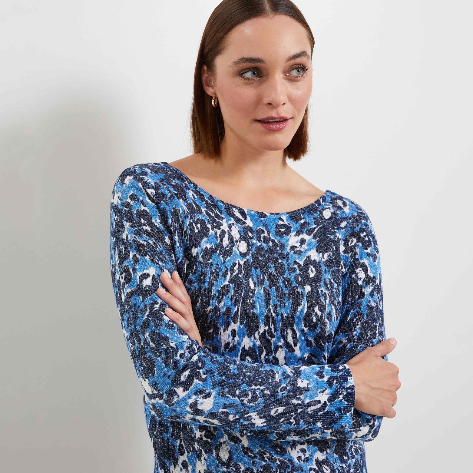 Pull imprimé 2 en 1 femme
