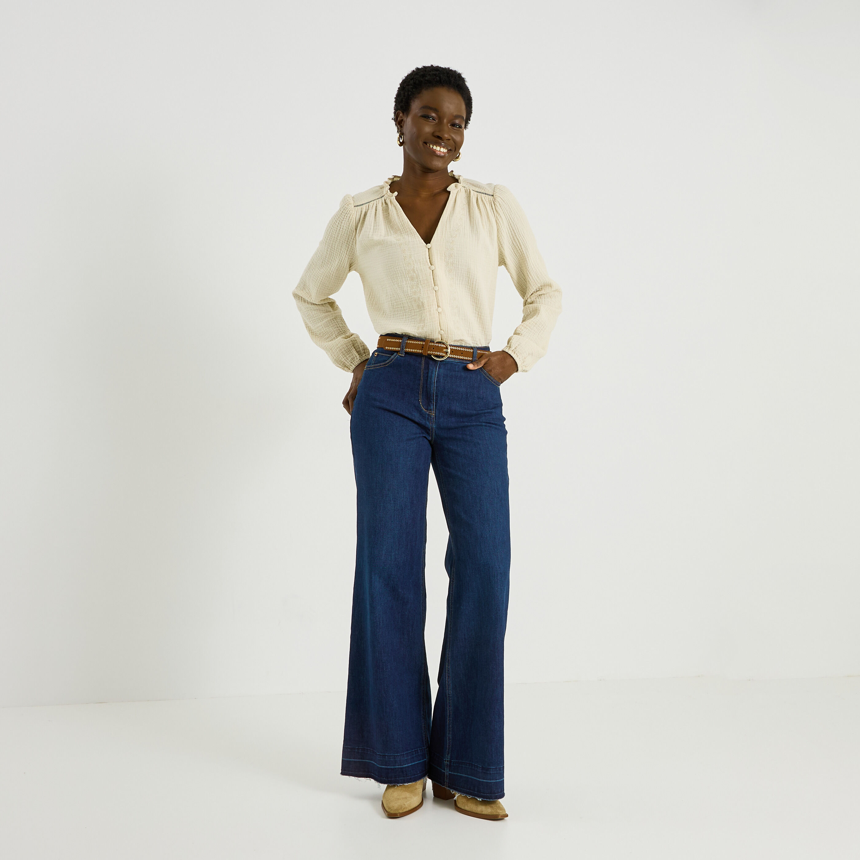 Chemise en gaze de coton femme