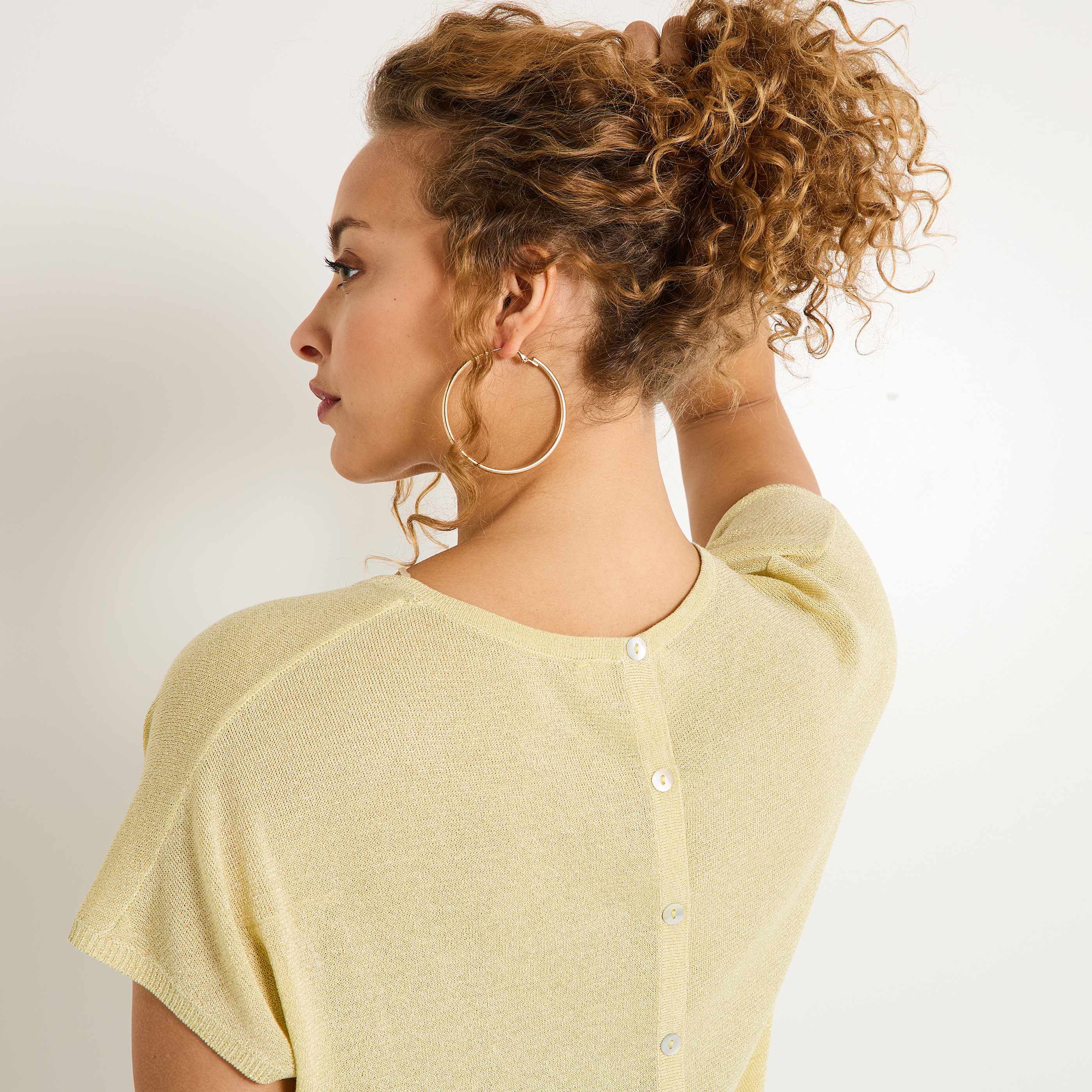 Pull manches courtes femme