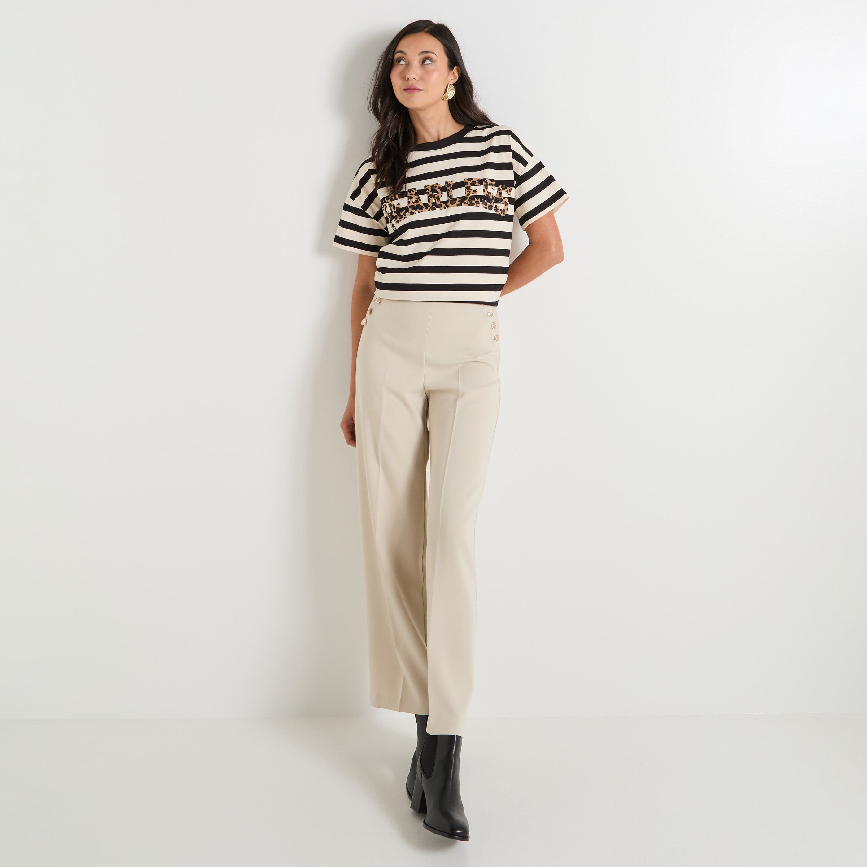 Pantalon large femme