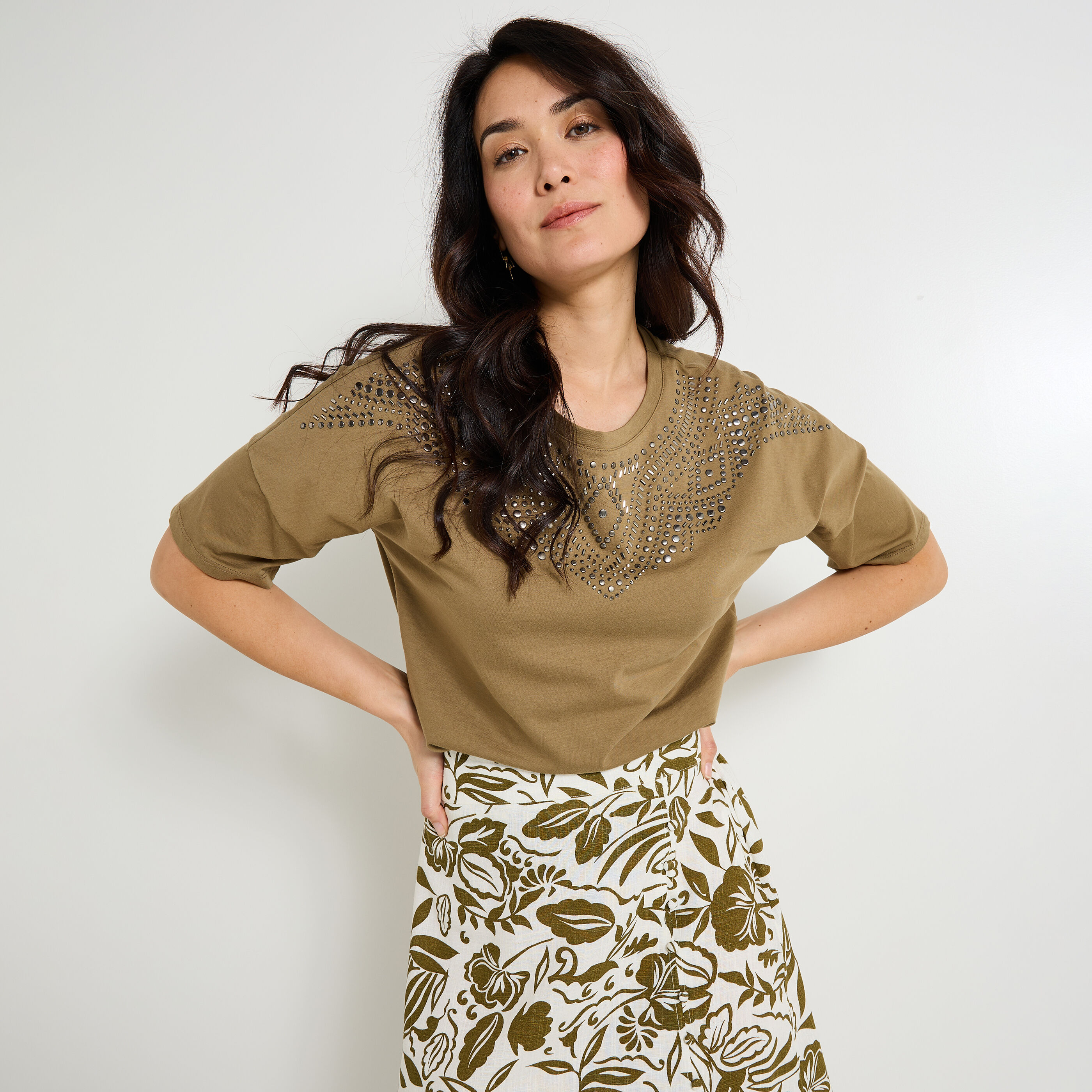 T-shirt clout&eacute; femme