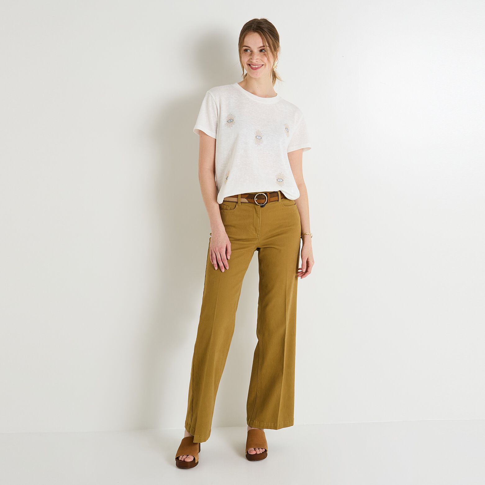T-shirt col rond femme