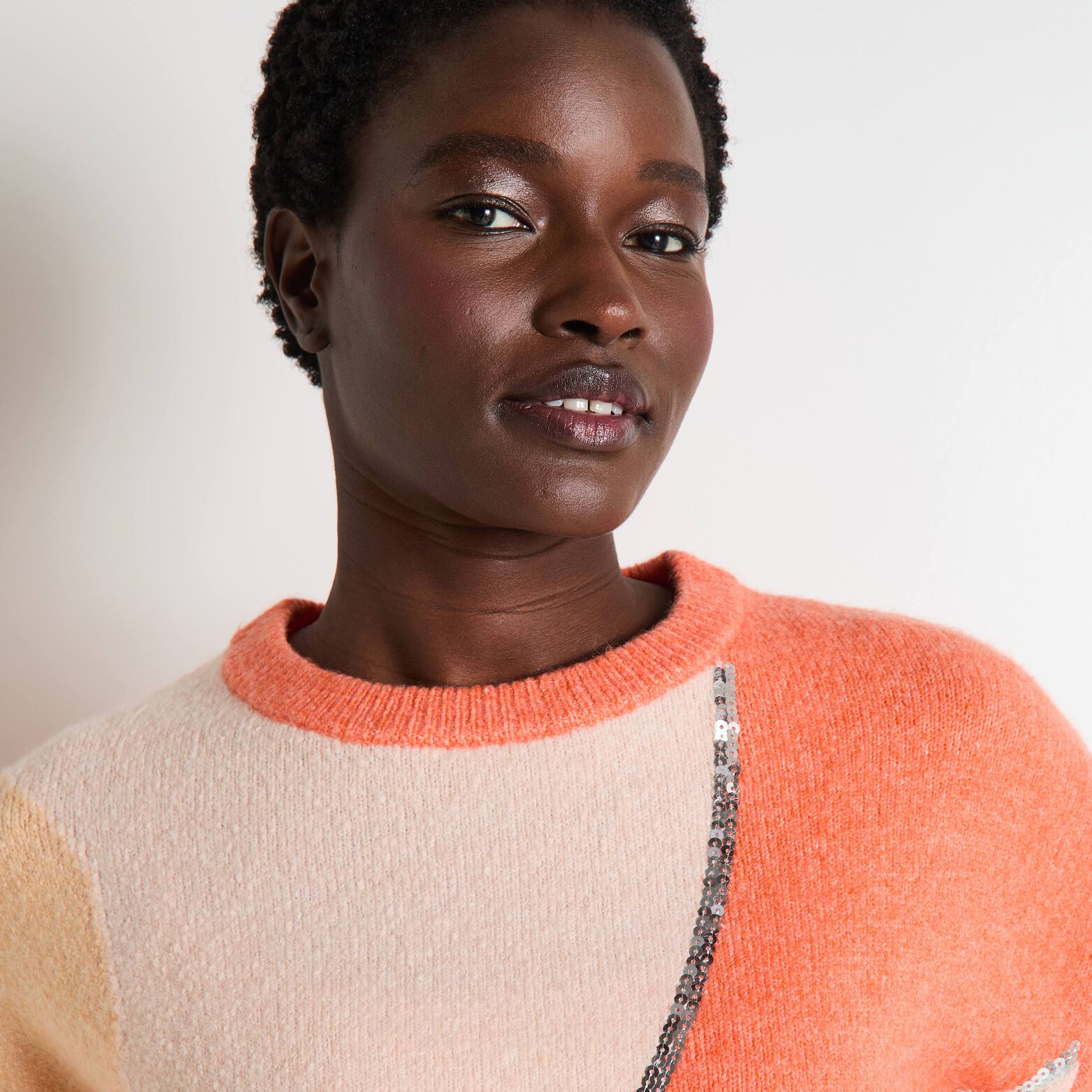 Pull col rond femme