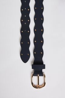 Ceinture à bords ondulés femme
